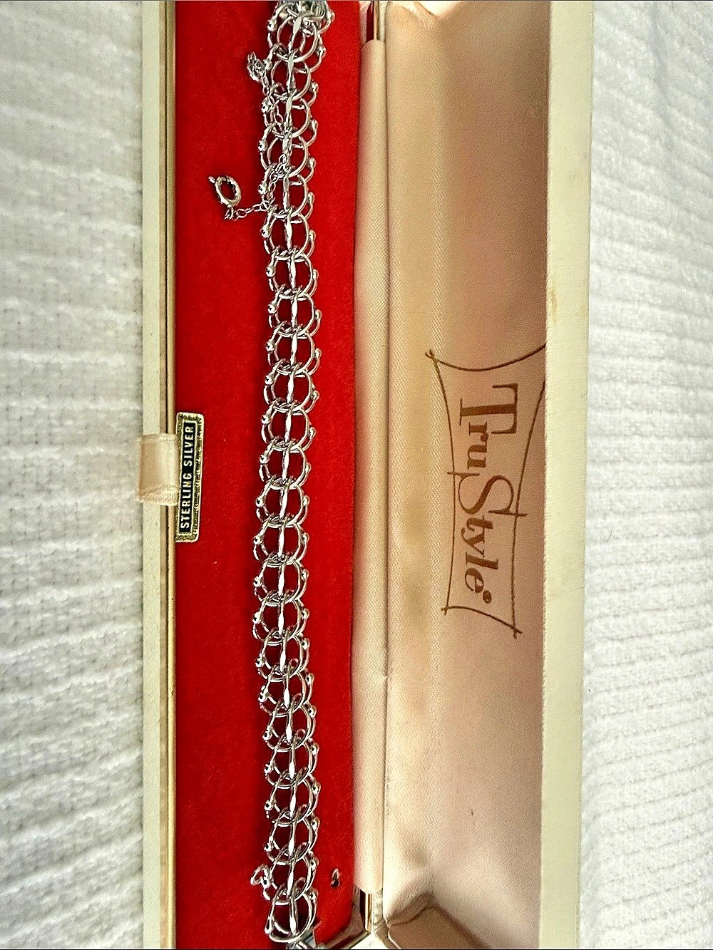 Tru Style Elco Sterling Silver charm bracelet- Never Used